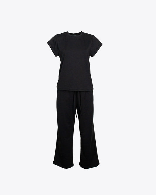 Comfy set manga corta y pantalón Black