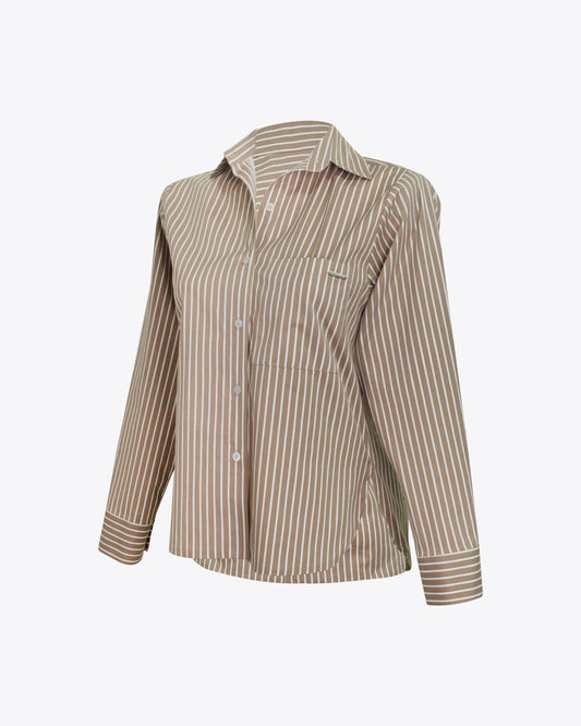 Camisa Classic regular rayas Mocca