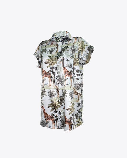 Pijama vestido camisero Safari seda