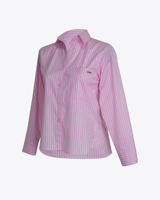 Camisa classic regular rayas pink