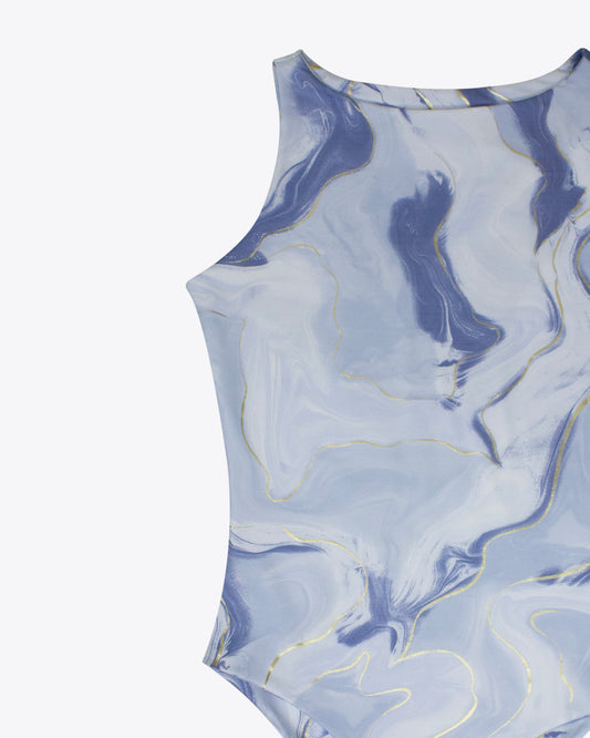 Body tray marbled blue