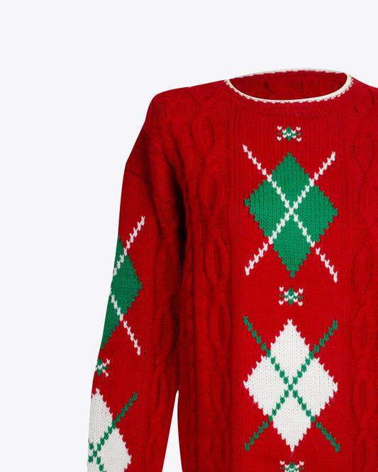Sweater Red Rombos
