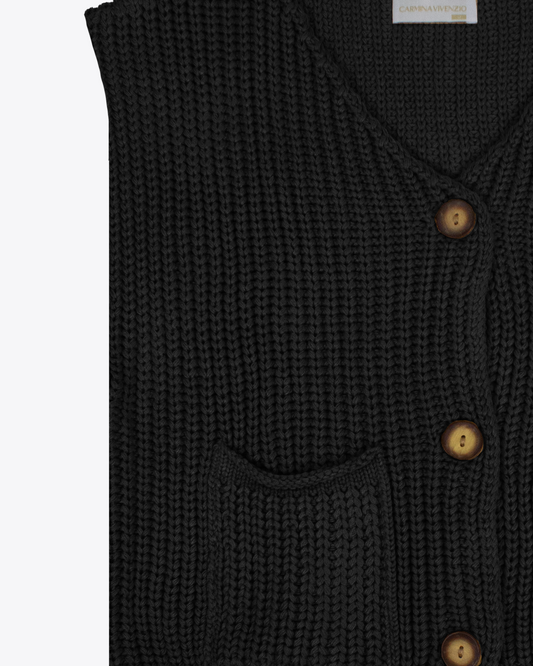 Cardigan vest Black