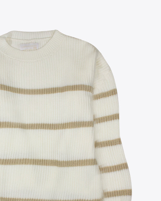 Sweater crema rayas Nude