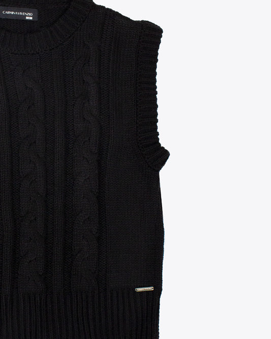Pullover trenzado Black