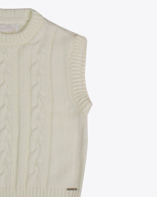Pullover trenzado Cream