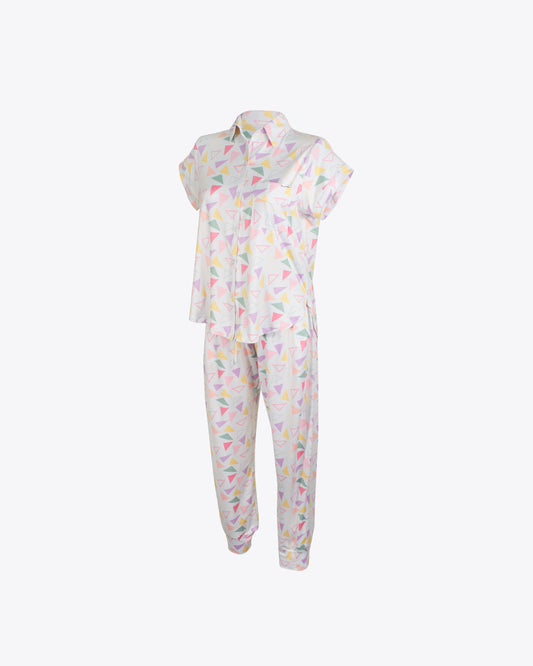 Pijama camiseria y jogger triangle Colors