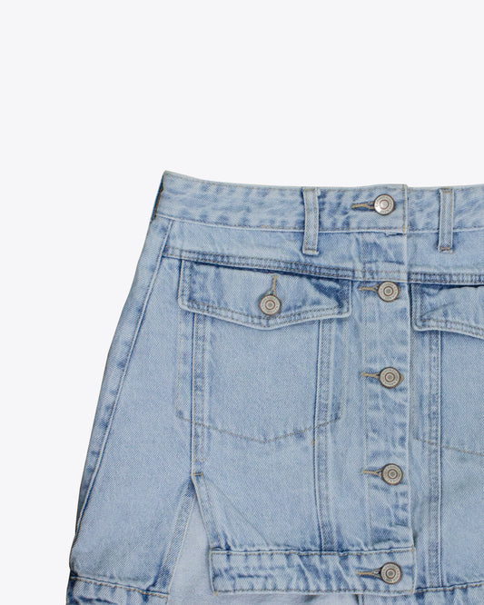 Mini falda Denim Claro