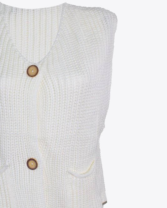 Cardigan Vest Cream