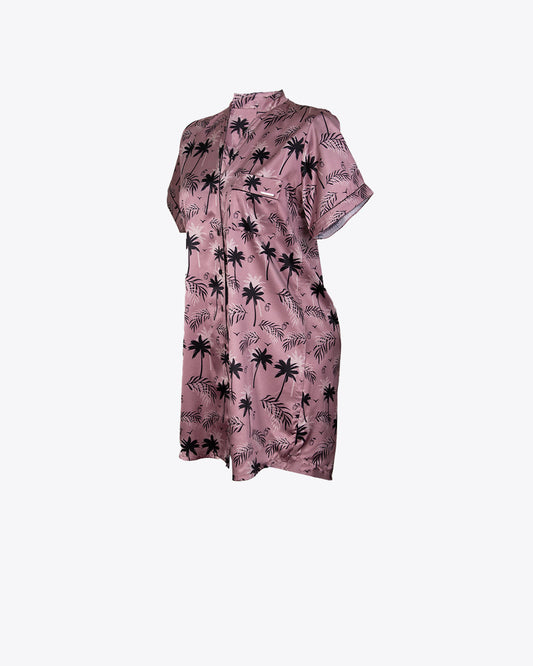 Pijama vestido camisero palmeras Rose