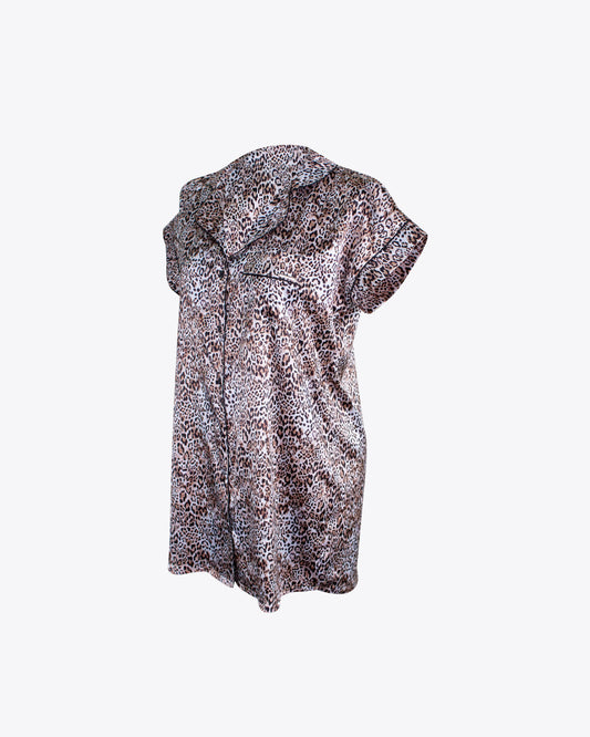 Camisero pijama retro Leopard