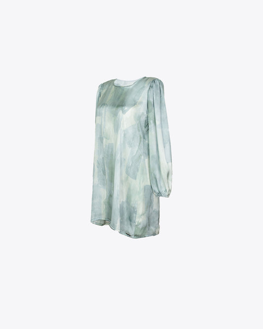 Vestido corto Verde marfil