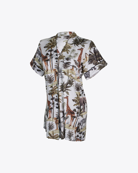 Pijama vestido camisero Safari