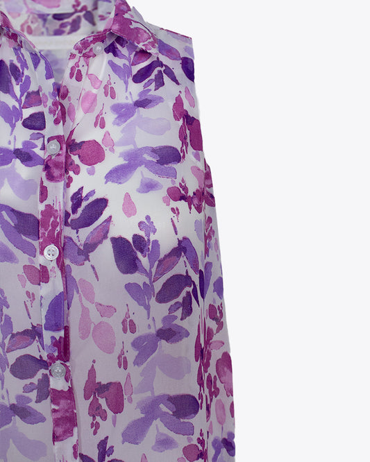 Maxi camisa pétalos Lila