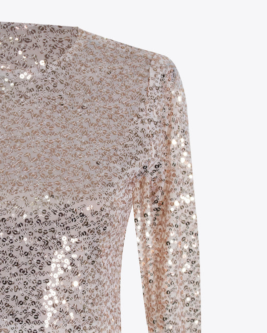 Crop Glitter Gold Rose