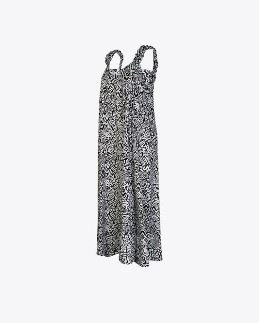 Vestido maxi noche de verano Black and White