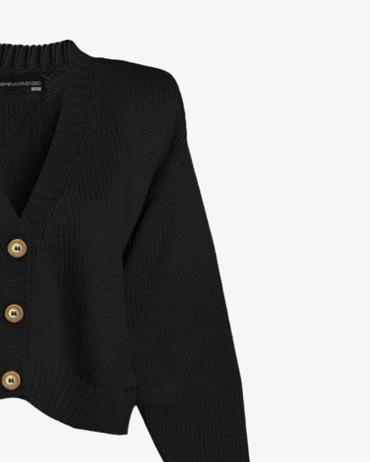Cardigan crop Black