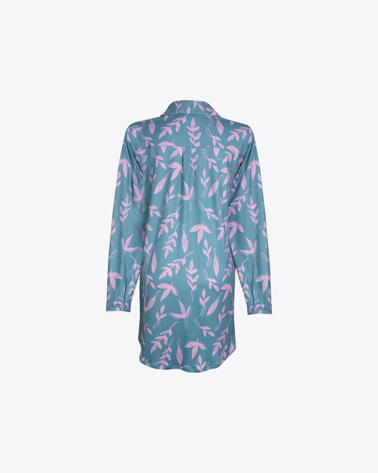 Pijama vestido camisero M/L Green/Pink