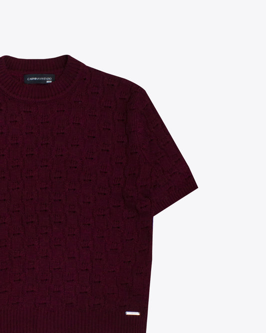 Blusa tejida burgundy