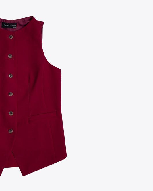 Chaleco casual vinotinto