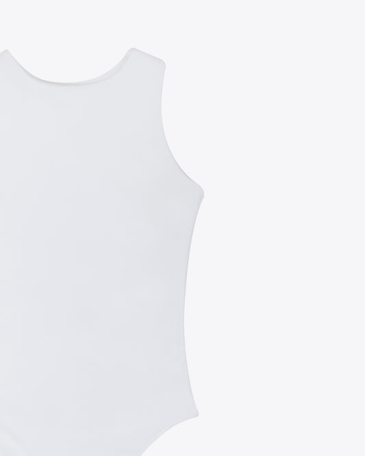Body R halter white/white glitter