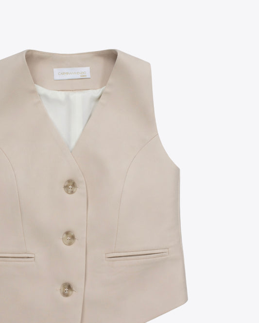 Chaleco casual nude