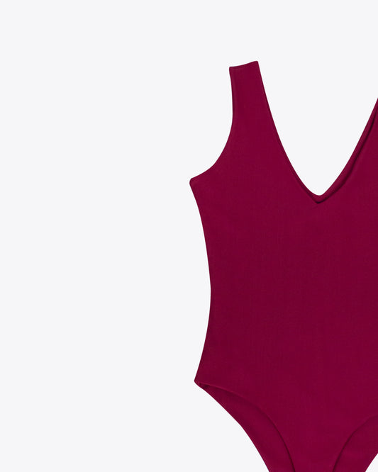 Body V-neck magenta