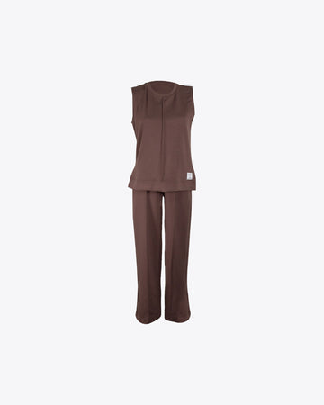 Comfy set muscle tee brown