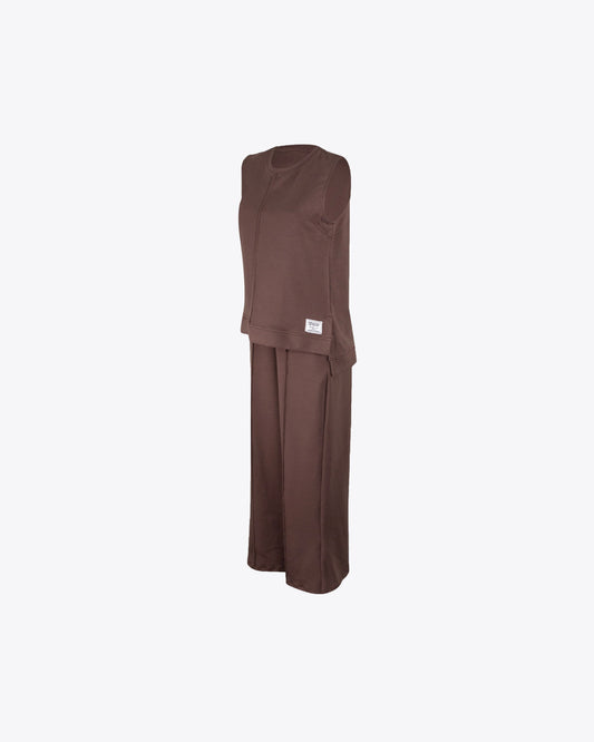 Comfy set muscle tee brown