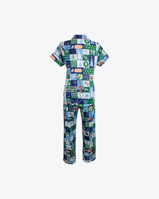 Pijama camisa + pantalón con sabor a tradición Blue