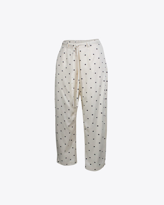 Pantalón barrel polka cream