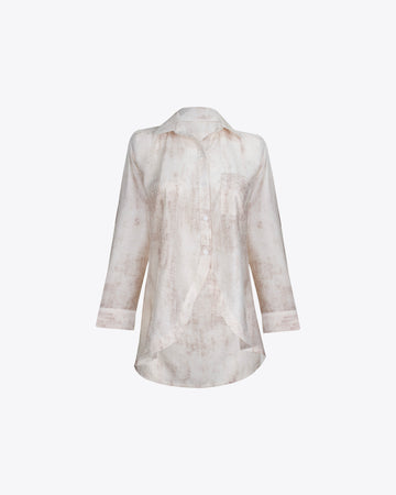 Maxi blusón marbled crema M/larga