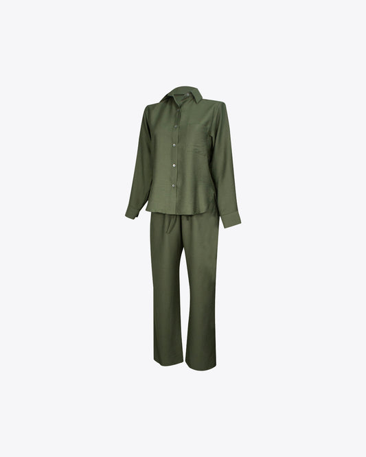Set lino ancho green