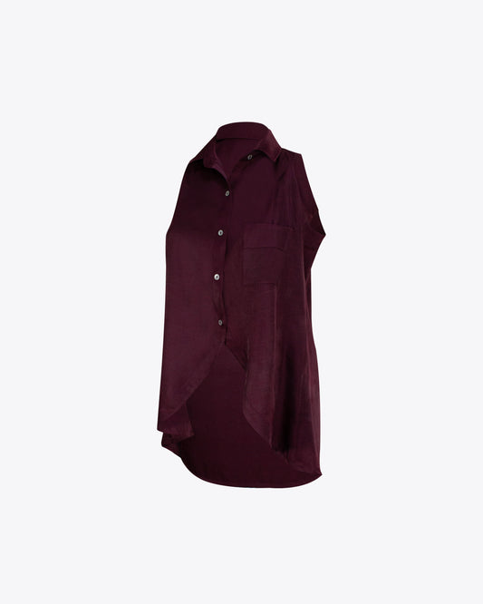 Maxi blusón burgundy seda