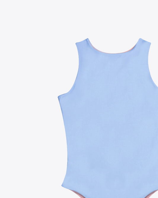 Body R halter baby blue / rose