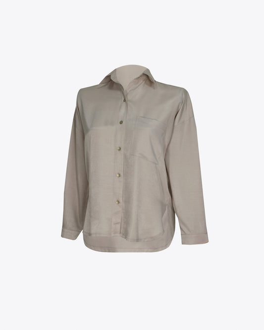 Camisa retro Slim nude