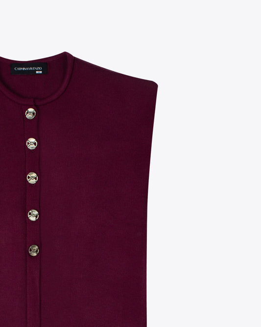 Blusa tejida Kate burgundy