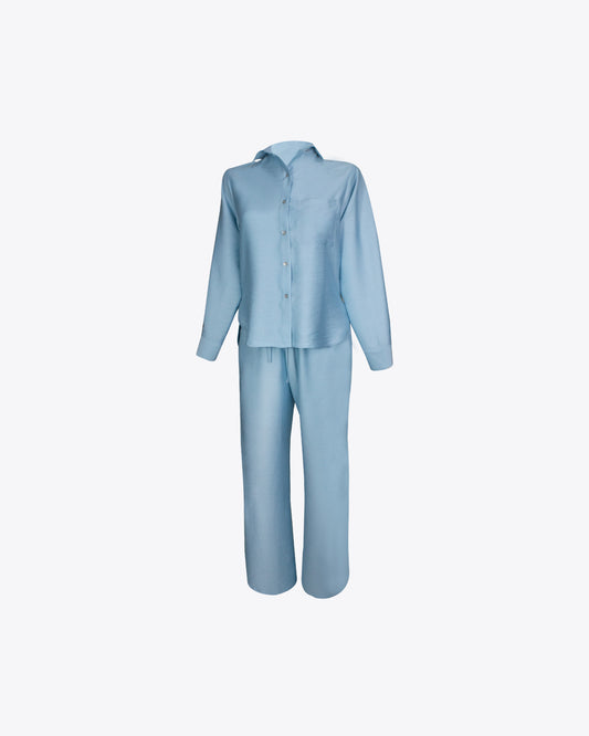 Set de lino ancho baby blue
