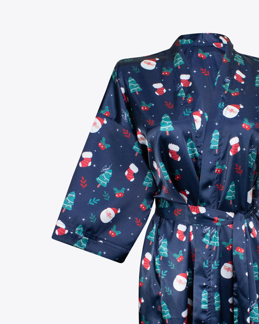 Salto de cama Santa claus blue