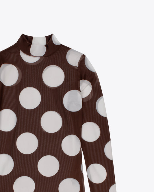 Mesh Polka Brown