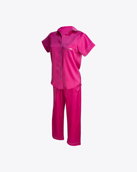 Pijama camisa + pantalón pink