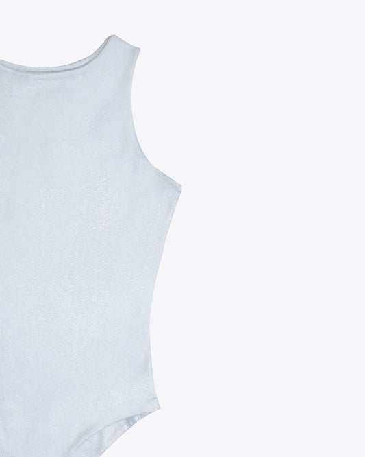 Body halter white Details Silver