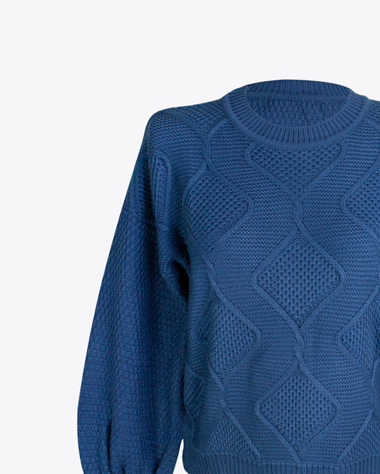Sweater tejido cobalto
