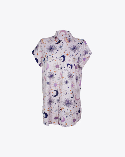 Pijama vestido camisero star/moon
