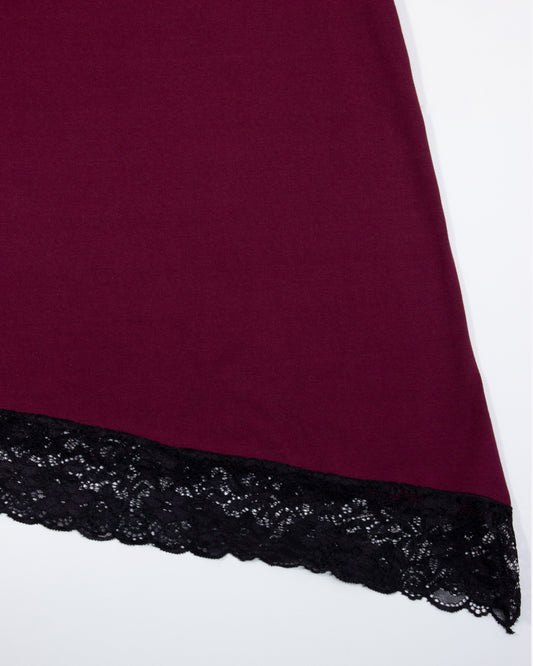 T-shirt lace burgundy