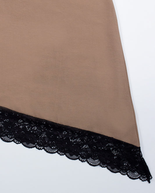 T-shirt lace mocca