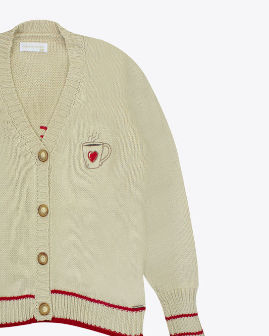 Cardigan coffee break nude