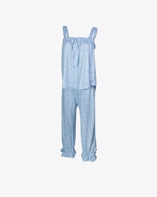 Pijama de vuelos baby blue flowers