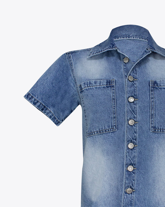 Camisa M/C Allie denim claro