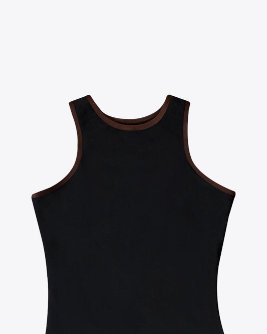 Body C. Halter black/brown